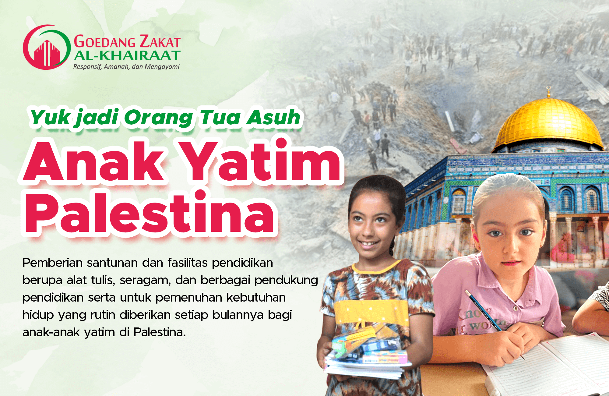 Jadi Orang Tua Asuh Anak Yatim Palestina, Bukti Cinta Pada Rasulullah ﷺ