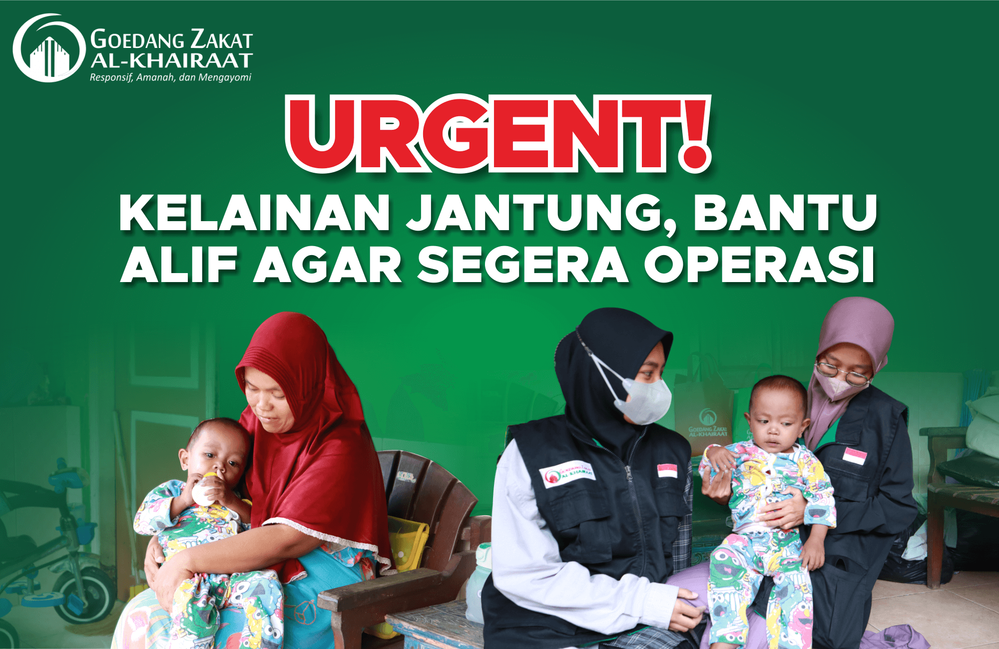 URGENT! KELAINAN JANTUNG, BANTU ALIF AGAR SEGERA OPERASI